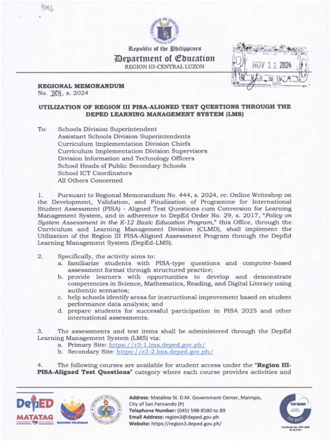 deped lms region 3|RM No. 351, s. 2021 – Revised Self.